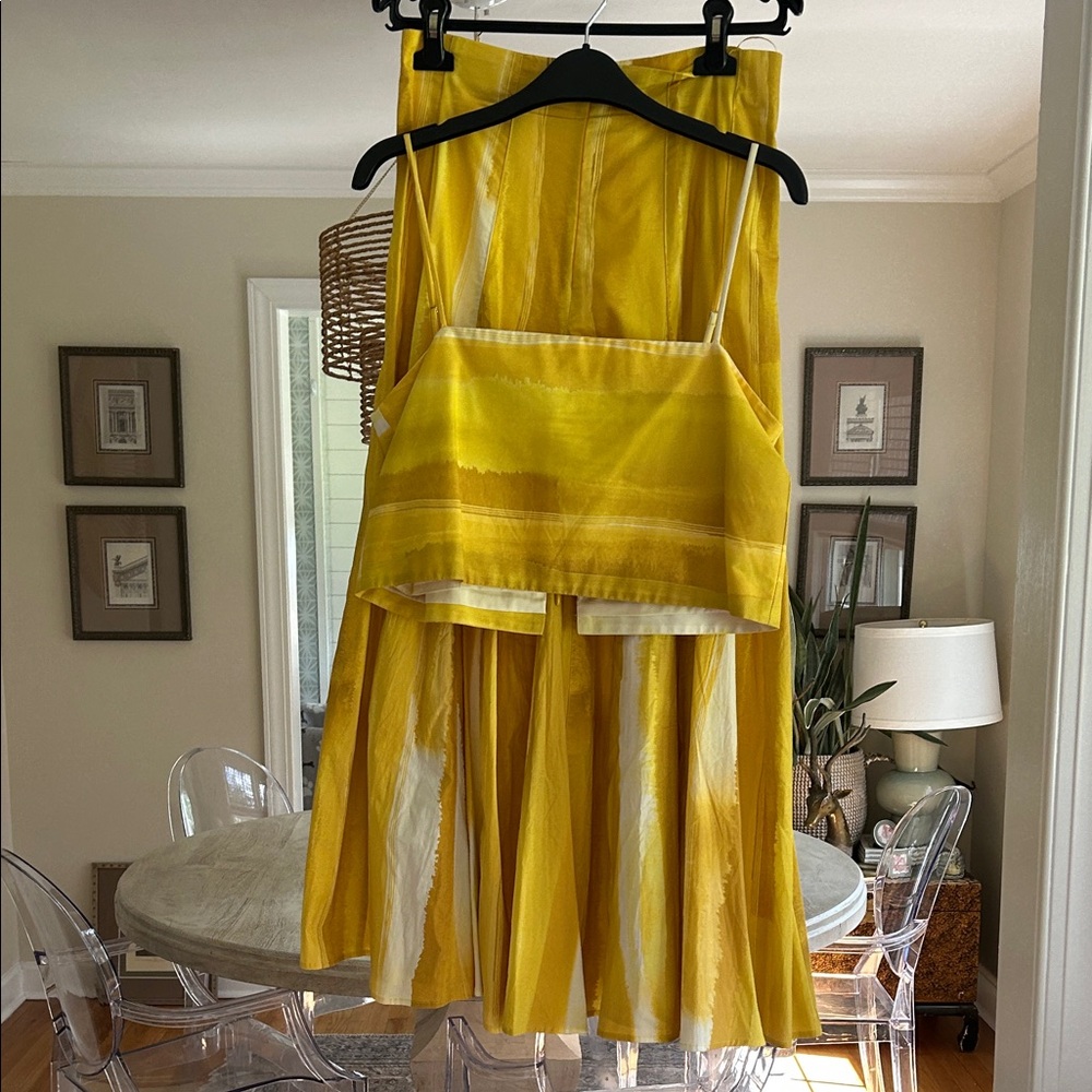 ANTONIO MELANI Yellow Striped Dress